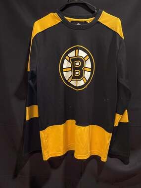 NHL Boston Bruins Practice Long Sleeve Jersey Black Gold